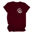 thumbnail image 4 of MesaSe Ladies‘ Solid Color  Neck Double Football Print Short Sleeve T Shirt, 4 of 5