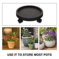 thumbnail image 4 of Gardening Potted Plant Tray Movable Flowerpot Tray Flowerpot Base with Water Tray, 4 of 8