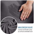 thumbnail image 4 of Modern Velvet Plush 4 Piece High Stretch Sofa Slipcover Furniture Protector Form Fit Luxury Thick Sofa Cover, Machine Washable, 4 of 6