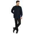 thumbnail image 2 of Bestman Solid Button-Down Shirt For Mens Chinese Collar Front Placket Formal Shirts, 2 of 7