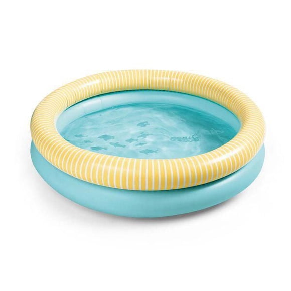 Quut Dippy Pool - Tropical Paradise Theme - Family Size - Easy Valve System - Durable Vinyl - Non-Toxic & Recyclable - Summer Fun - Stylish Colors & Prints - Vivid Aquatic Graphics - Perfect for Backy