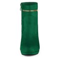 thumbnail image 3 of Unique Bargains Bottines à Talon à Bout Rond à Enfiler avec Fermeture Éclair pour Femme Vert (Taille 7,5), 3 of 7