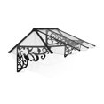 thumbnail image 1 of Canopia by Palram Lily Door Awning 35" x 105" Black Frame with Clear Panels, 1 of 5