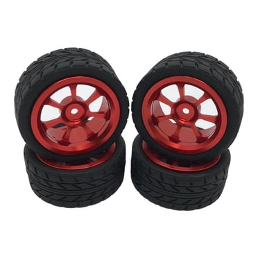 segolike 67x27mm Wheel Rim and Tires 1:14 RC Car Buggy Tyre for Wltoys 144001 Upgrade Parts Accessories, Pack of 4 golden