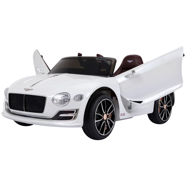 Aosom Voiture Électrique 12V Bentley sous Licence avec Télécommande pour Enfants, Jouet à Chevaucher pour Tout-Petits, Cadeau, Blanc