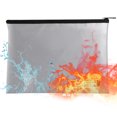 thumbnail image 1 of Fireproof Document Bag Fireproof and Waterproof File Folder Money Bag Safe Storage Pouch Holder Organizer with Zipper Closure for A4 File Money Cash Jewelry Passport and Valuables, 1 of 8