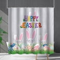 thumbnail image 4 of CaiYueKe Waterproof Polyester Shower Curtain with Hooks - No Punch Fabric Bathroom Partition Digital Printing Decorative Easter Spring Theme Water Resistant Easy Install Bath Curtain, 4 of 6