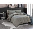 thumbnail image 1 of Mocassi 2-Piece Duvet Cover Set, 1800 Thread Count, Button Closure, Solid Color - Cooling, Breathable Material- Wrinkle, Fade, Stain Resistant, Twin/Twin XL, Gray, 1 of 5