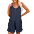 thumbnail image 1 of Yuyuzo Women's Sleeveless Romper, Solid Color, 1 of 7