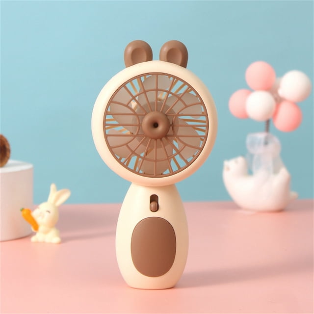 Dvkptbk Hand Fan Summer Refreshing Handheld Fan with Led Portable USB Charging Light Mini Fan