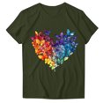 thumbnail image 4 of Liquidation d'Économies! BEFOKA Hauts pour Femmes Grande Taille en Liquidation, Blouse T-shirt d'Été Décontractée pour Femmes, T-shirt Imprimé à Col Rond à Manches Courtes pour Femmes, Haut à Manches Courtes à Col Rond, 4 of 4