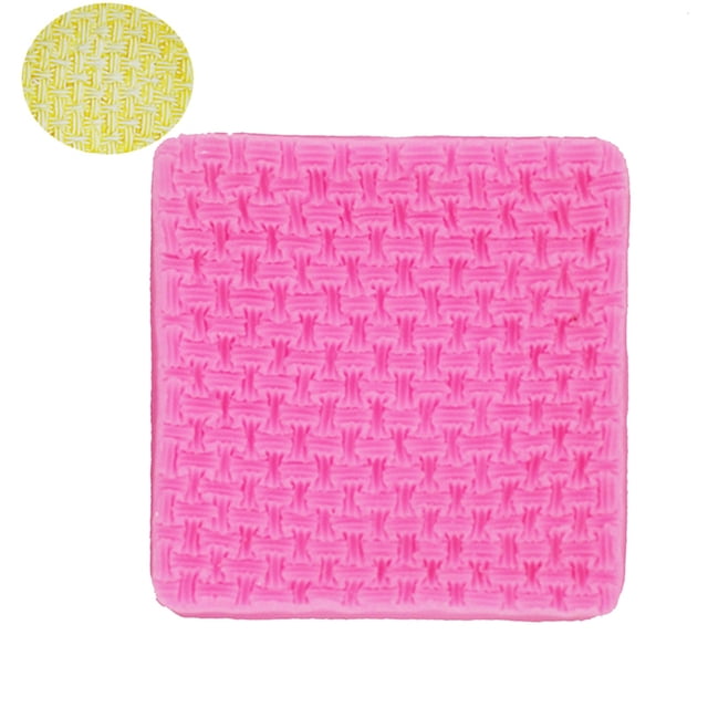 EGNMCR Popsicle Mold Chocolate Bar Mold Fondant Knitted Texture Printing Sweater Knitting Baking mold