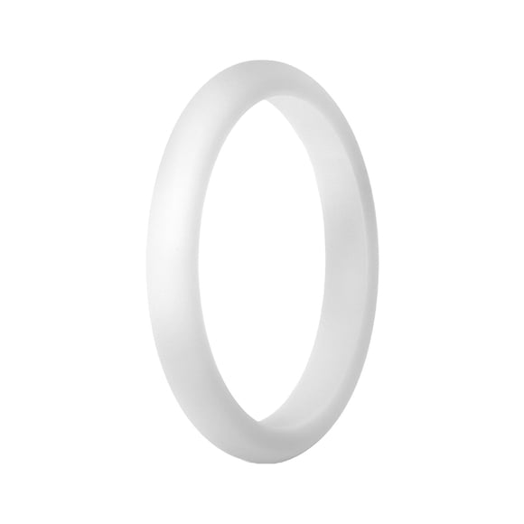 BAYAIXZ Womens Wedding Ring 2.7Mm Silicone Ring for Men and Women Silicone Ring Ring Couples Ring Ring Women Wedding Bands Wedding Band Women Wedding Ring Women (White,10)