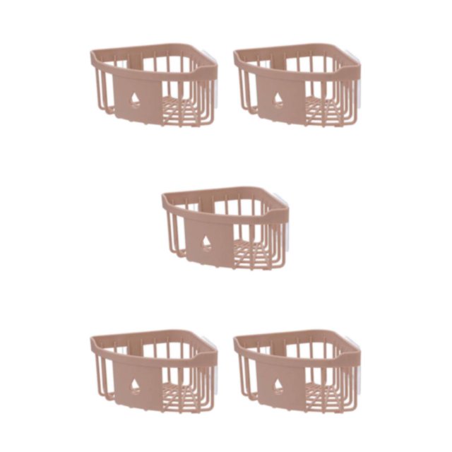 yingyy 1/2/3/5 Support de Baignoire de Support de Lavage Support de Rangement Durable Sans Perforation Décorations de Commodité Brosse Rose 5PCS