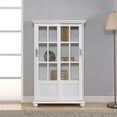 thumbnail image 1 of Ameriwood Home Aaron Lane Bookcase with Sliding Glass Doors, White, 1 of 8