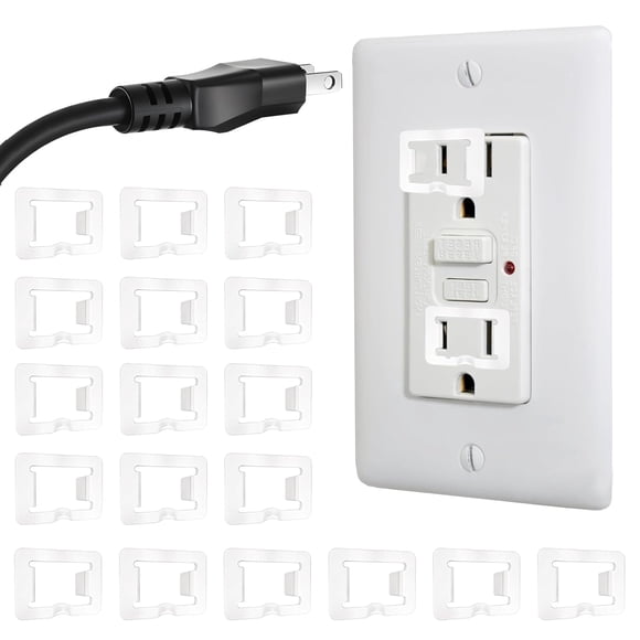 20 Pcs 2 Prong Loose Outlet Plug Fix, Plastic Socket Outlet Tightener Insert Snug Plugs for Loose Outlets Ensure Secure Connection for Power Plug Compatible with Most Losing Outlets and Socket