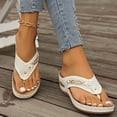 thumbnail image 3 of Womens Wedge Orthopedic Flip Flops Slides Sandals for Plantar Fasciitis Comfortable Walking Dress Slip on, 3 of 7