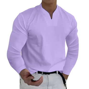 Ketyyh-chn99 Chemise pour Homme 2024 Été Mode Chemise de Plage T-Shirts Randonnée Natation Chemises Légères Violet,5TG