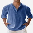 thumbnail image 1 of Chemise de Plage à Manches Courtes en Lin Décontracté pour Hommes, 1 of 3