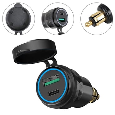 MYG Dual USB Charger DIN Plug Socket Adapter for BMW Motorcycle Accessary