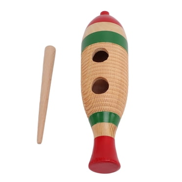 Guiro Percussion Toy,Wood Guiro Colorful Fish Guiro Instrument Colorful Fish Shaped Guiro World-Class Design