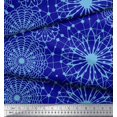 thumbnail image 2 of Soimoi Blue polyester Crepe Fabric Artistic Geometric Print Fabric by the Yard 52 Inch Wide, 2 of 5