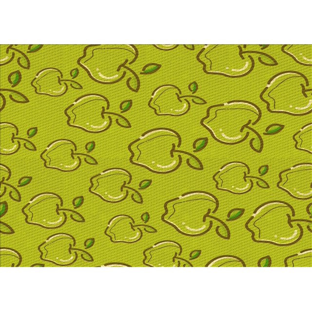 Ahgly Company Machine Washable Indoor Rectangle Transitional Dark Yellow Green Area Rugs, 7' x 9'