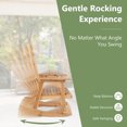 thumbnail image 4 of Costway 2PCS Patio Wooden Rocking Chair Bistro Set High Backrest W/Folding Side Table, 4 of 8
