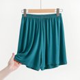 thumbnail image 2 of Timegard Womens Shorts Plus Size Summer Elastic Waist Drawstring Solid Color Fitting Comfy Cargo Shorts, 2 of 6