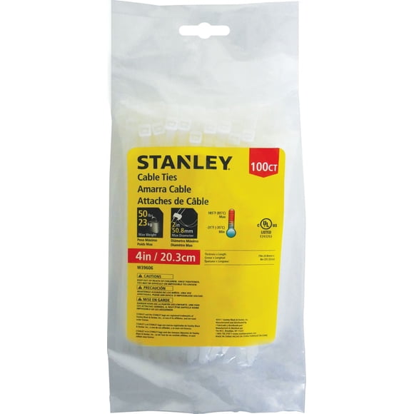 Stanley 200ct 4 In. Cable Ties