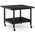 thumbnail image 1 of Gymax Support d'Imprimante avec Rangement sous le Bureau Table d'Imprimante avec 4 Roues Noir, 1 of 10