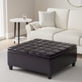 thumbnail image 2 of Allora Storage Coffee Table Ottoman in Tanners Brown, 2 of 9