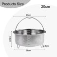 thumbnail image 3 of Insert de Vapeur Casserole Vapeur Panier en Acier Inoxydable Cuiseur à Riz Autocuiseur, 3 of 5