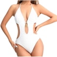 thumbnail image 2 of FcBaudy Womens Swimsuits One Piece Swimsuit Women Plus Size Swimsuit for Women Tankini Swimsuits for Women Women Solid Color Backless Strap Bikini Swimsuit Women Nylon Swimsuit, 2 of 7