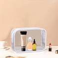thumbnail image 3 of JWshufel PVC Transparent Makeup Bag Large Capacity Cosmetic Organizer Portable Plastic Zipper Wash Bag Convenient Travel Toiletry Storage Case for Beauty Products and Accessories, 3 of 4