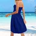 thumbnail image 4 of 2025 Robe Confortable Sans Bretelles à Épaules Dénudées pour Femmes, Robe Tube Sans Manches, Robes d'Été pour Femmes Plage avec Manches, Robe d'Été Unie de Plage, Robe Midi pour Femmes, Robe Midi Fluide, 4 of 7