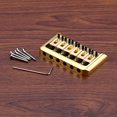 thumbnail image 3 of 6 String Electric Guitar Brass Saddle String Electric Guitar Hardtail Bridge Top Load Tailpiece Set Musical Instrument Spare Part Accessories, 3 of 7