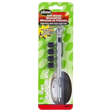 Slime Pencil Tire Pressure Gauge with Valve Caps
