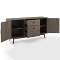 thumbnail image 3 of Crosley Buffet Latéral Lucas en Bois, Style Mi-Siècle Moderne, Gris, 3 of 16