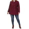 thumbnail image 2 of GRACE & GRANDEUR Women's Plus Size Winter Outerwear Double-Breasted Mid-Length Coat, 2 of 6
