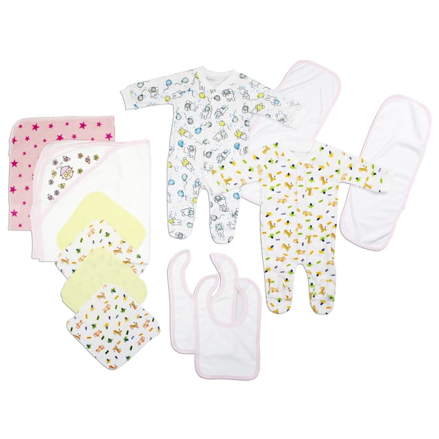 Bambini Newborn Baby Girls 12 Pc Layette Baby Shower Gift Set