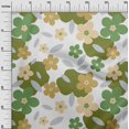 thumbnail image 3 of oneOone Georgette Viscose Green Fabric Floral Sewing Craft Projects Fabric Prints By Yard 42 Inch Wide, 3 of 4