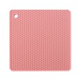 thumbnail image 1 of ziyahi Heats Insulation Table Mat Dish Plate Pot Pad Square Coaster Nonslip Placemat Desk Countertop Protector Kitchen Draining Pink, 1 of 5
