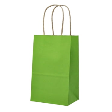 Colourful Paper Boutique Bags with Handles for Wedding, Party Favor, Thank You, and More, Premium Economy Gift Bags Measuring 5.25” L x 3.5” W x 8” H (25, 50, 100, 250 Counts) - Creative Bag