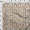 thumbnail image 3 of oneOone Georgette Viscose Beige Fabric Travel Sewing Craft Projects Fabric Prints By Yard 42 Inch Wide, 3 of 5