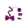thumbnail image 3 of INSPIRE CHIC Accessoires de Nœud Papillon pour Hommes Sangle Ajustable Formel Uni Smoking Pré-Noué Violet Rouge, 3 of 5