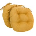 thumbnail image 2 of Coussins de Chaise Ronds Capitonnés en Microsuède Uni de 16 Po (Ensemble de 2), 2 of 4