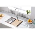 thumbnail image 1 of STARSTAR Workstation Ledge Topmount/Drop-in Single Bowl 304 Stainless Steel Kitchen/Yard/Bar/Laundry/Office Sink, With Grid, Colander, Cutting Board, Strainer (23 x 20 x 9-Wood Colander), 1 of 4