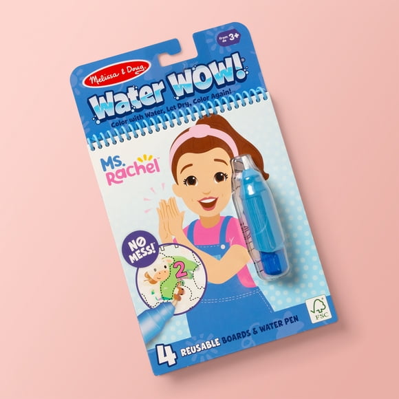 Melissa et Doug®, Bloc de coloriage à l'eau Ms. Rachel™ Water WOW!, jouet d'apprentissage pour les tout-petits