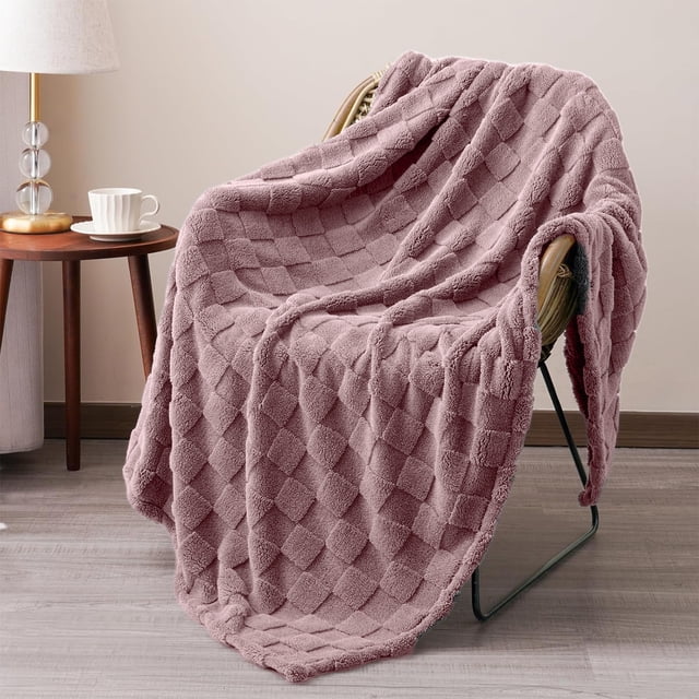 Dvkptbk Woolen Blanket Winter Bed Blanket Thermal Throw Blanket Lightweight Bed Throw Breathable Soft Comfortable Washable Blanket for All Season Bedding
